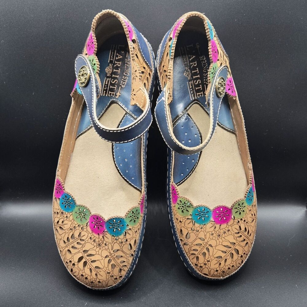 L'Artiste by Spring Step Kysandra-Fleur Mary Jane Shoes EU 38 US 7.5-8